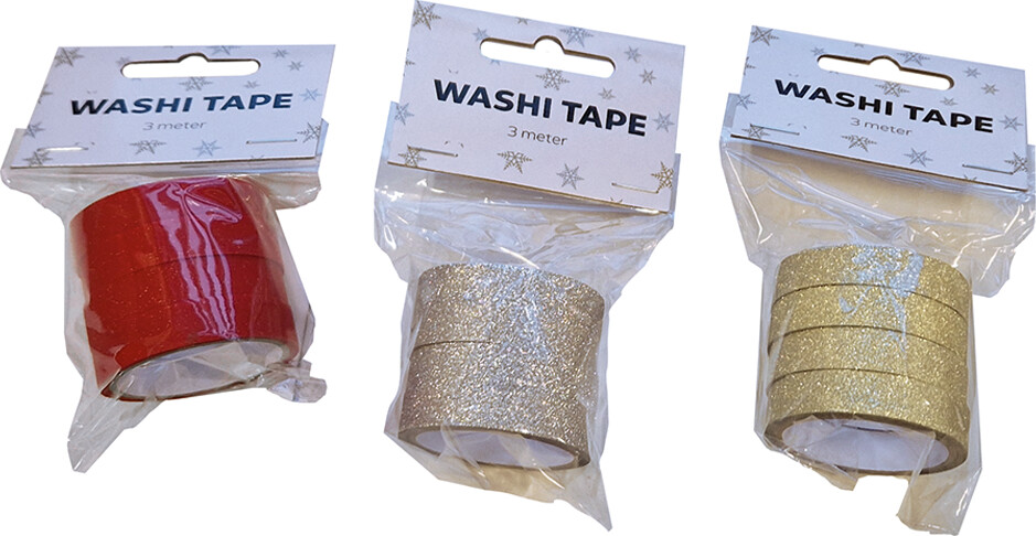 Tape Washi 3 Assorterede 1 Cm X 3meter - Scanseason