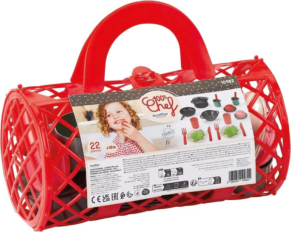 Lege Service Sæt Med Taske - 22 Dele - Ecoiffier