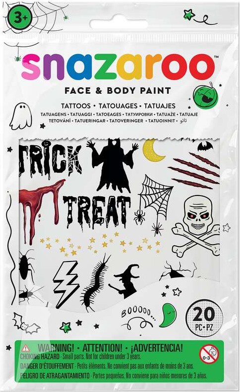 Tatoveringer Halloween Spooky 20 Stk. - 1198316 - Snazaroo