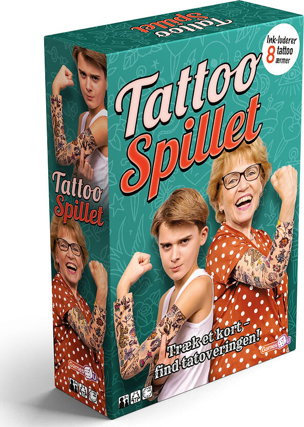 Tattoo Spillet - Inkl. 8 Tattoo ærmer - Games4u