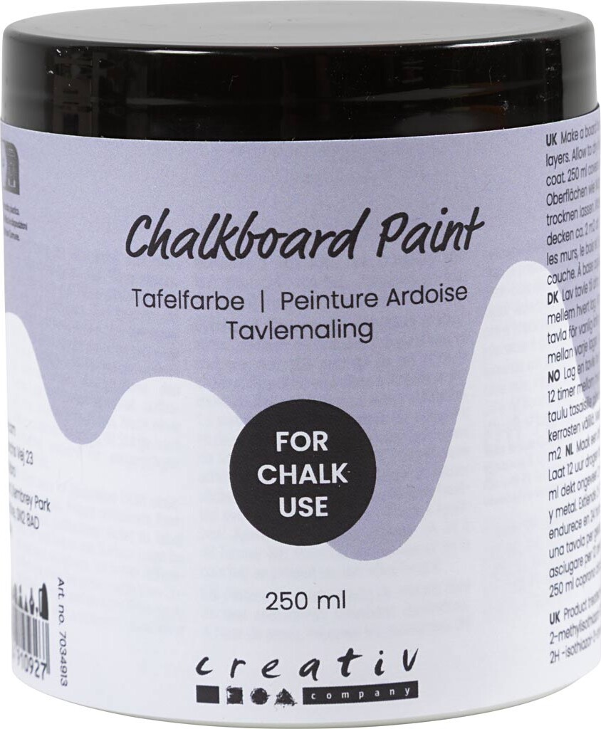 Tavlemaling - Sort - 250 Ml