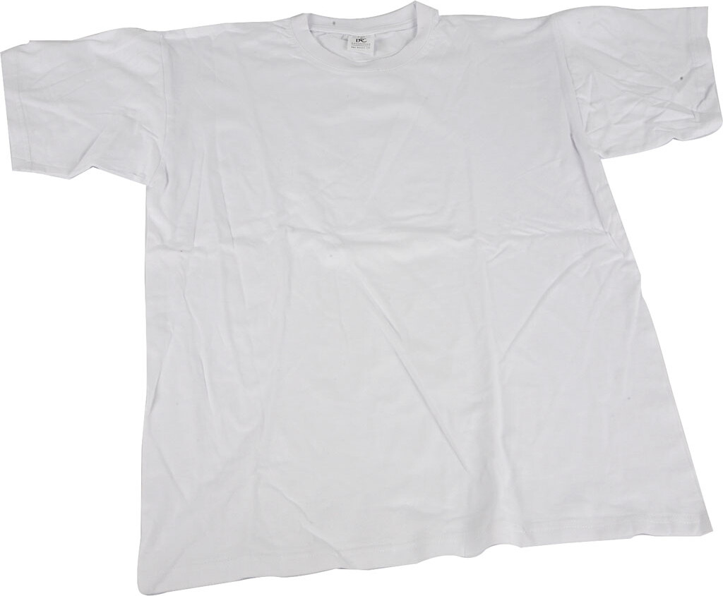 T-shirt - B 32 Cm - Str. 3-4 år - Rund Hals - Hvid - 1 Stk.