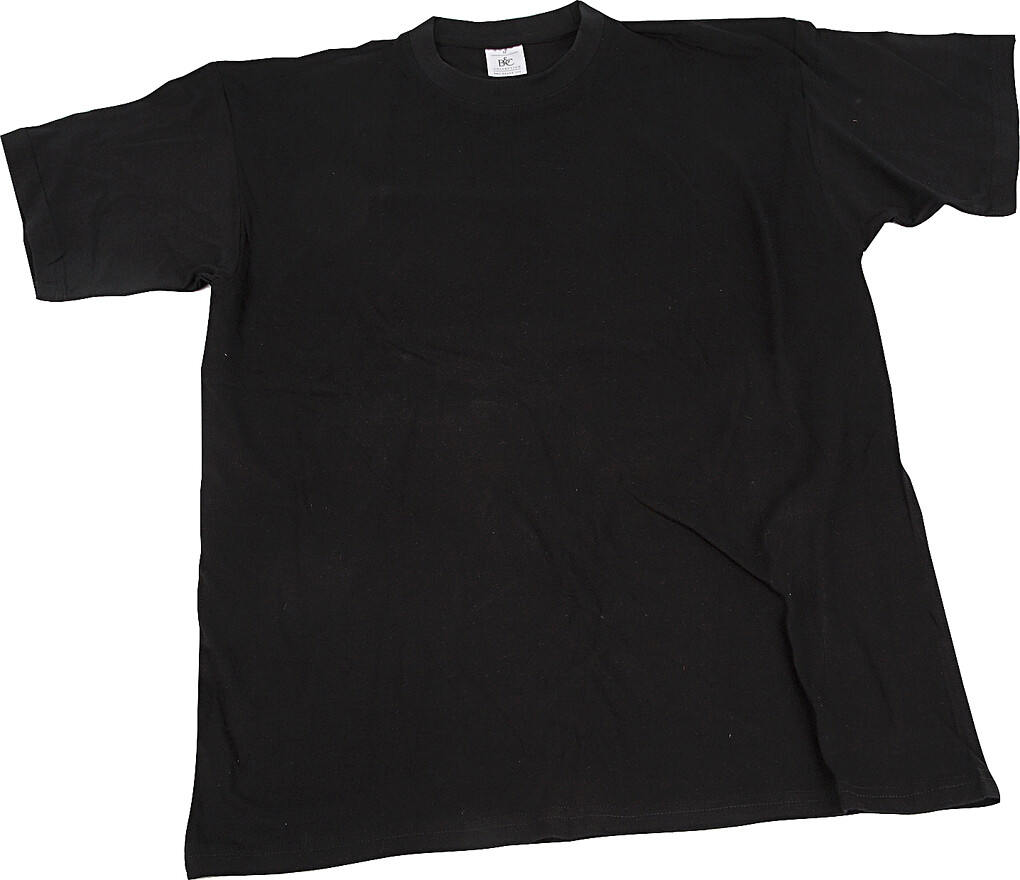 Blank T-shirt Til Maling - B 32 Cm - Str. 3-4 år - Rund Hals - Sort