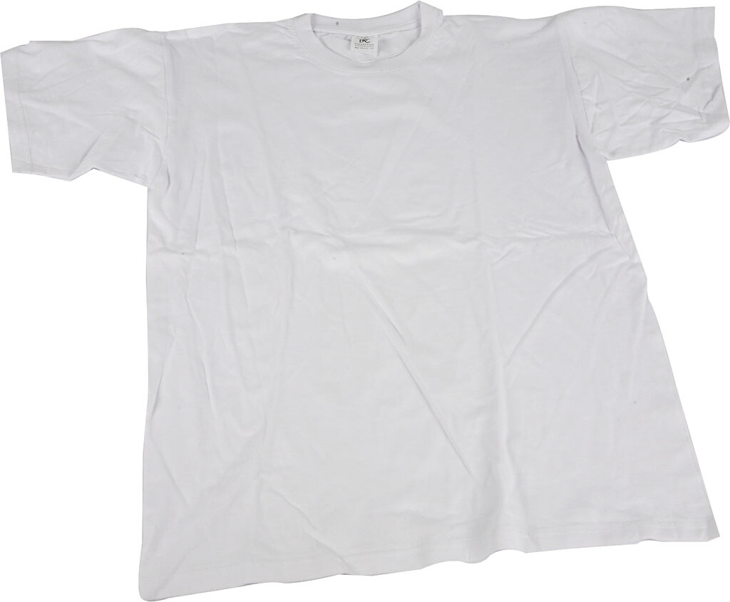 Blank T-shirt Til Maling - B 40 Cm - Str. 7-8 år - Rund Hals - Hvid