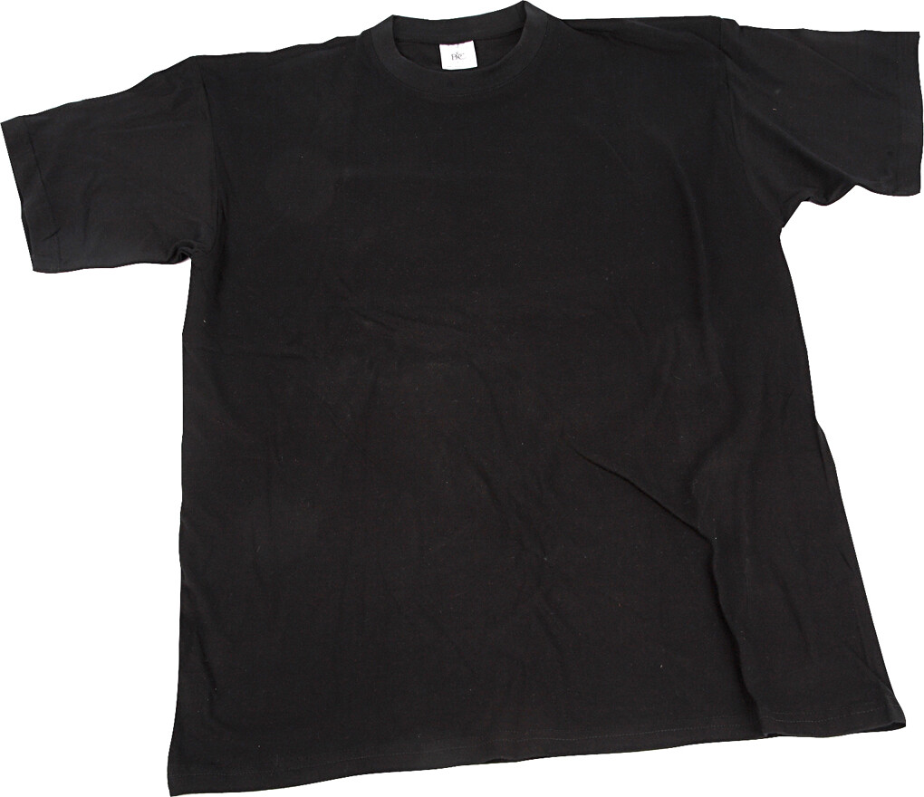 Blank T-shirt Til Maling - B 40 Cm - Str. 7-8 år - Rund Hals - Sort