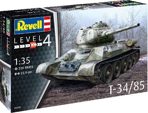 Revell - T-34 Tank Model Byggesæt - 1:35 - Level 4 - 03319