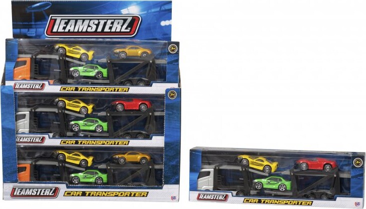 Teamsterz - Biltransporter Legetøj - Lastbil Inkl. Biler