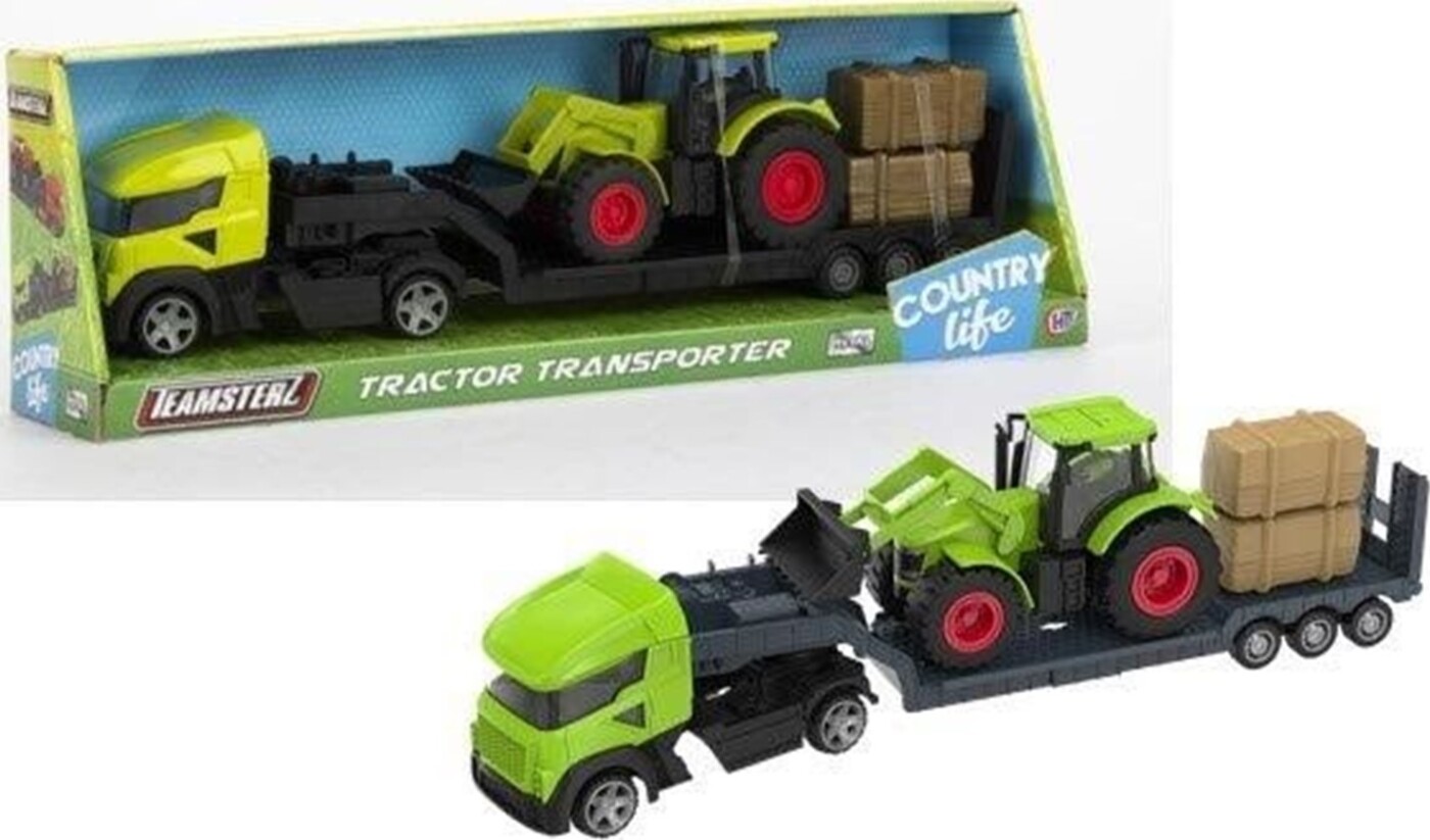 Teamsterz Country Life Die-cast Tractor Transporter - Hti