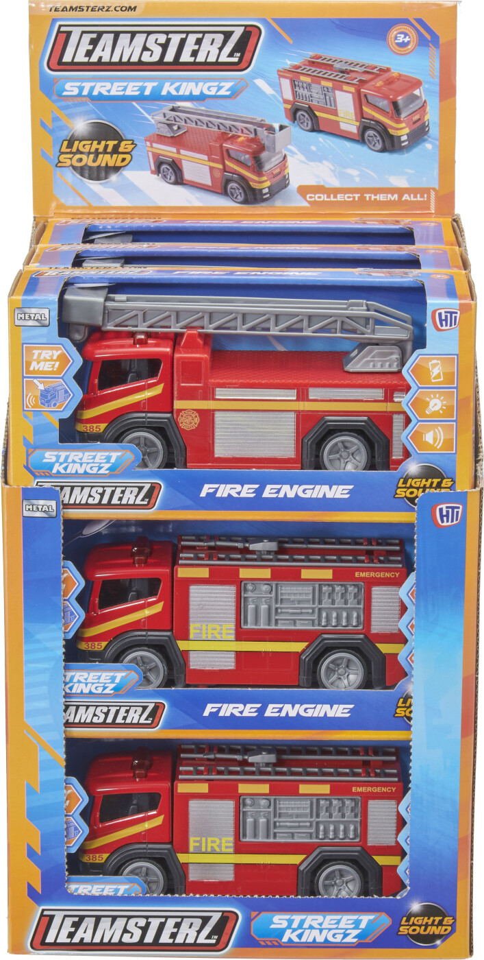 Teamsterz - Street Kingz - Fire Engine - Legetøjs Brandbil - Overraskelse