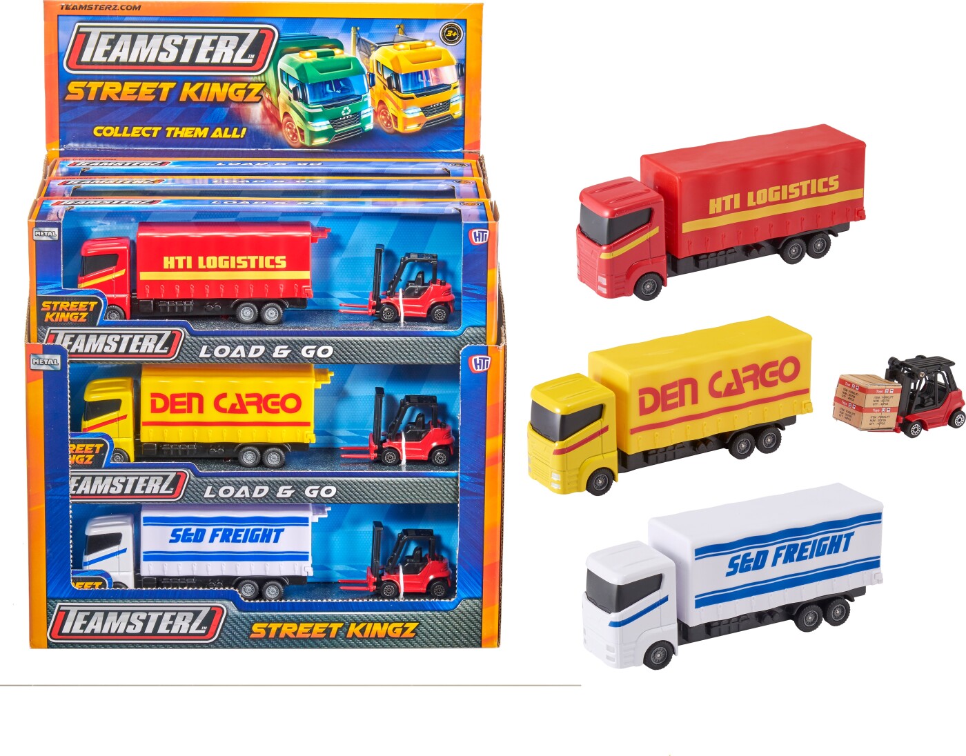 Teamsterz - Street Kingz - Load And Go - Lastbil Gaffeltruck Legetøj - Overraskelse