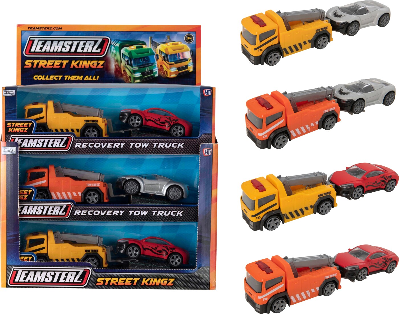 Teamsterz - Street Kingz - Recovery Tow Truck - Legetøjs Biltransporter - Overraskelse