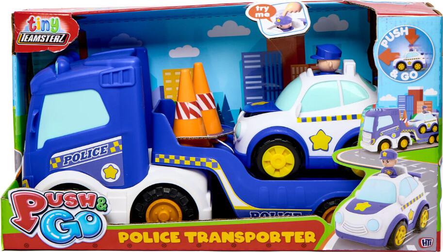 Teamsterz Tiny Push & Go Police Transporter - Hti