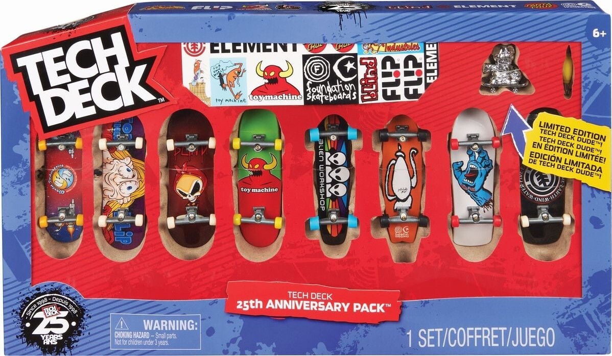 Se Tech Deck - Fingerboard Sæt - 25th Anniversary - 8 Fingerboard hos Gucca.dk