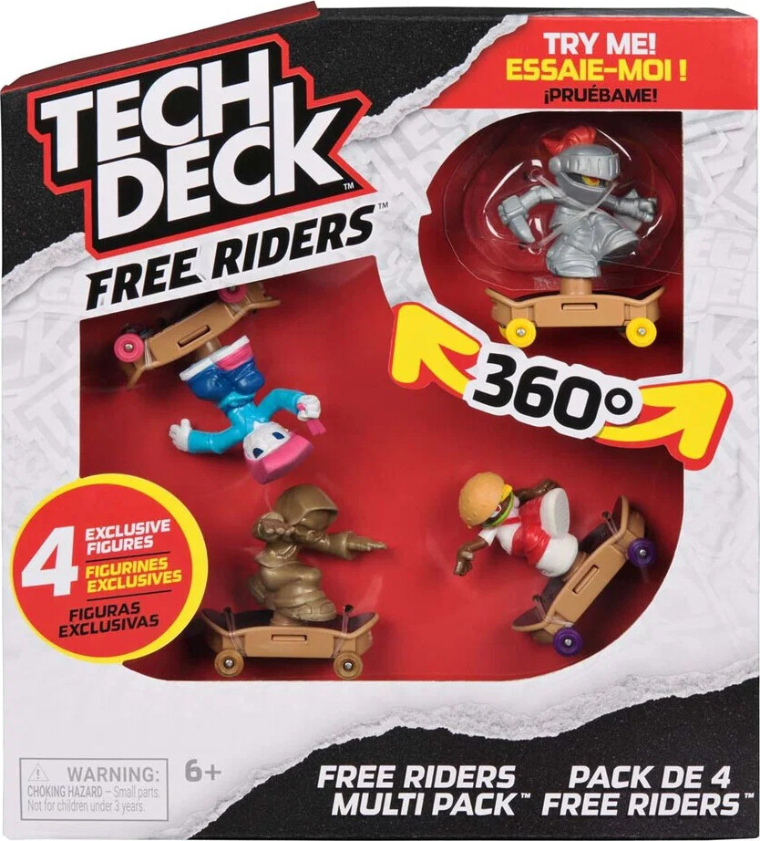 Tech Deck Free Riders skateboardfigurer - 4 stk.