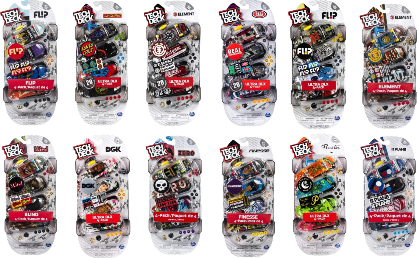 Tech Deck 4 Pack - assorted designs