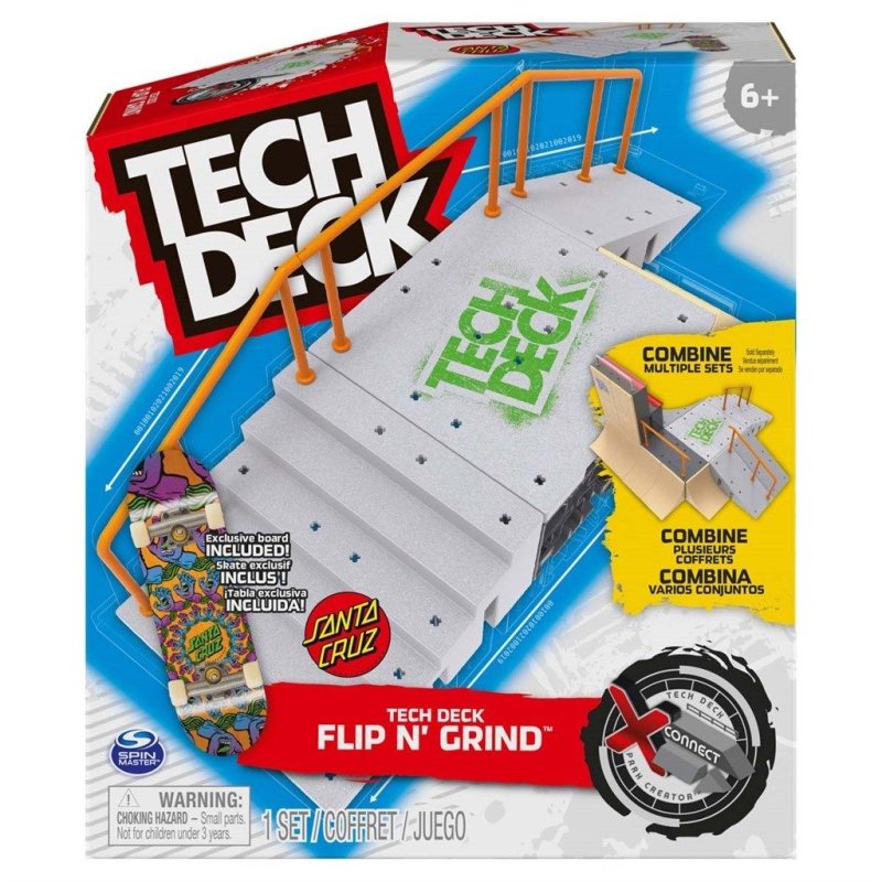 Tech Deck Flip N' Grind Rampe Inkl. Santa Cruz Fingerboard Se tilbud og køb på Gucca.dk