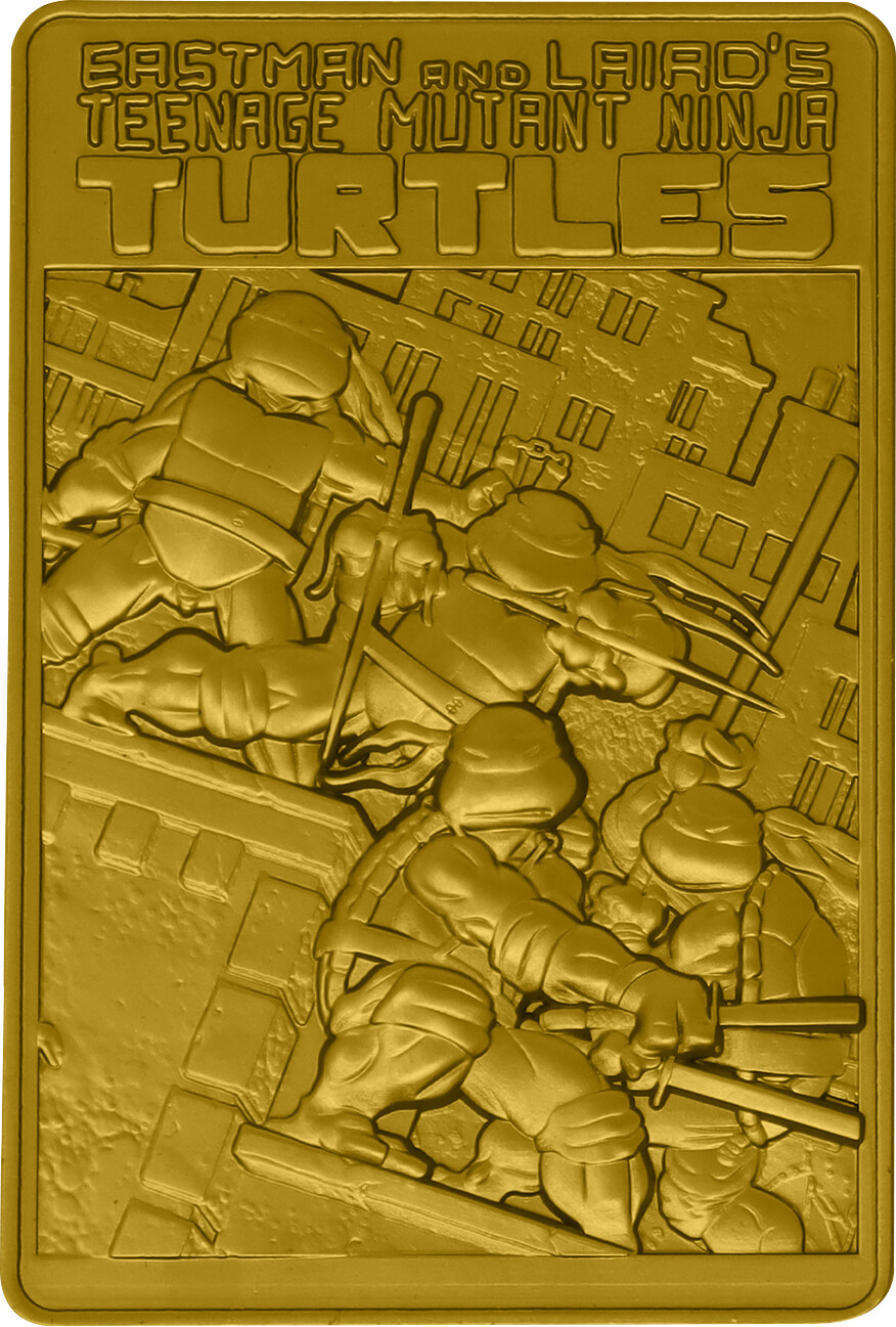 Teenage Mutant Ninja Turtles Limited Edition 24k Gold Plated Comic Book Cover Ingot