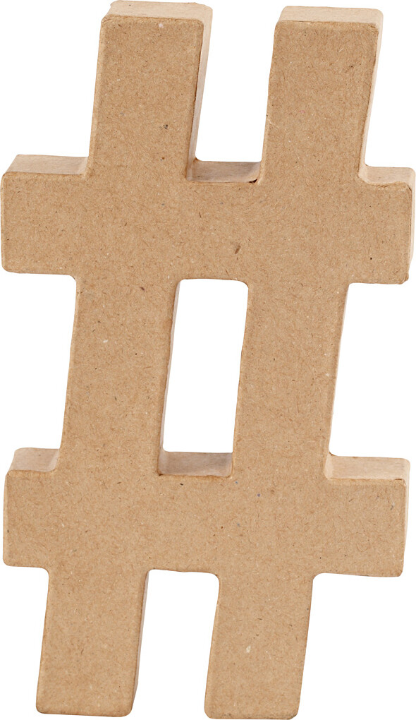 Tegn I Papmaché - # - H 20,5 Cm