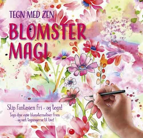 Tegn Med Zen: Blomstermagi (pink) - Bog