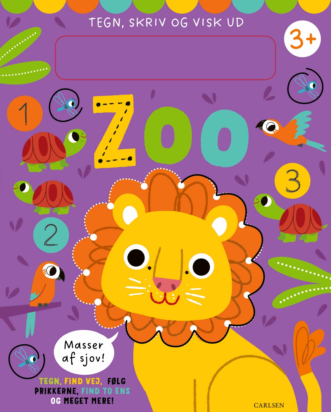 Tegn, Skriv Og Visk Ud - Zoo - Bog