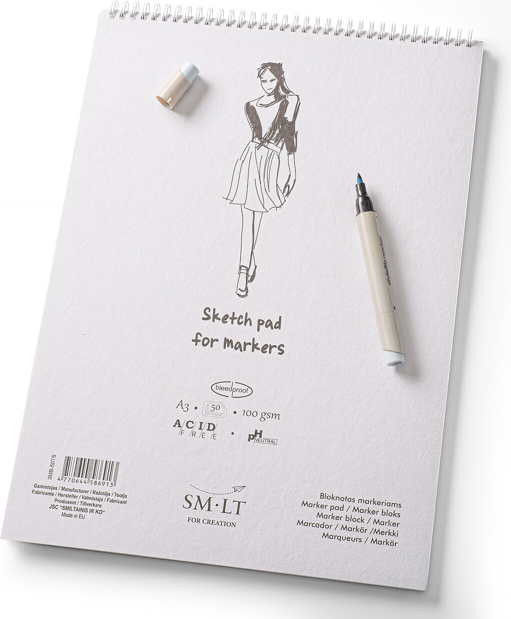Tegneblok Marker Papir A3 100 G