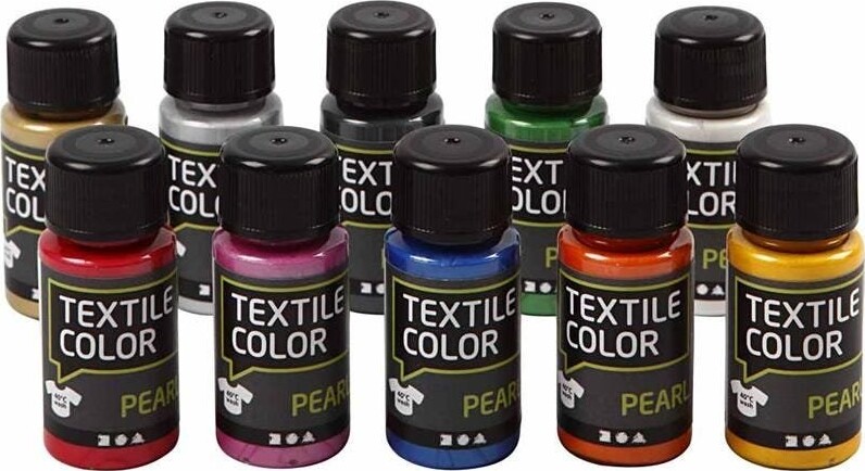 Tekstilmaling Sæt Med 10 Farver - A-color