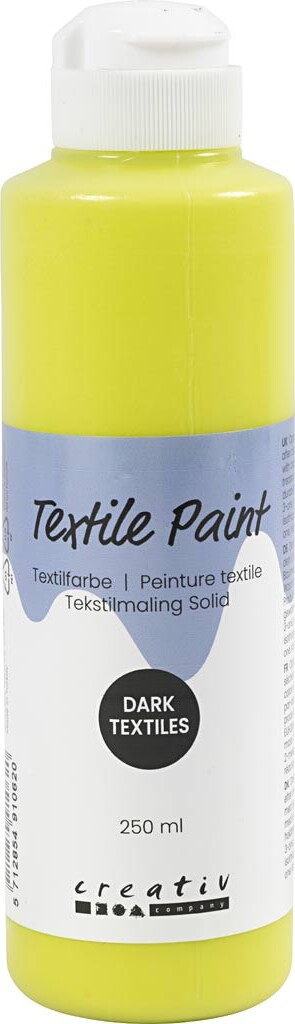 Tekstilmaling Solid - Dækkende - Kiwi - 250 Ml