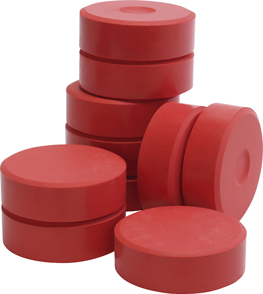 Temperablokke - H 19 Mm - ø 57 Mm - Rød - 10 Stk.