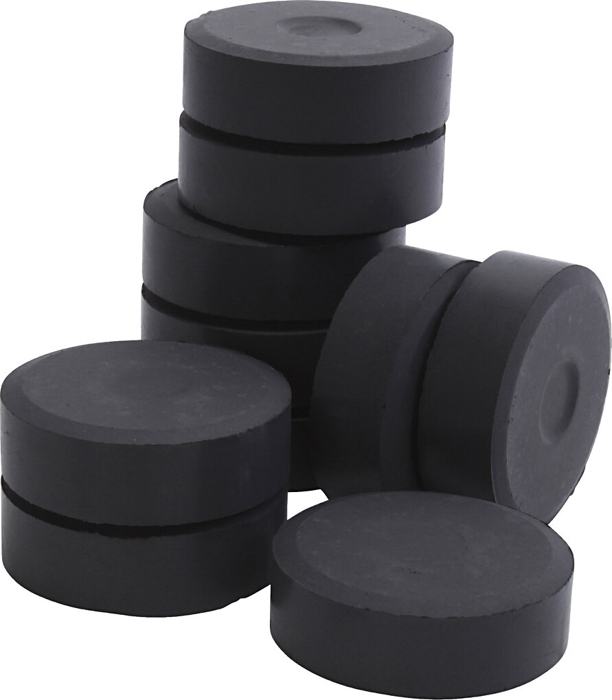 Temperablokke - H 19 Mm - ø 57 Mm - Sort - 10 Stk.