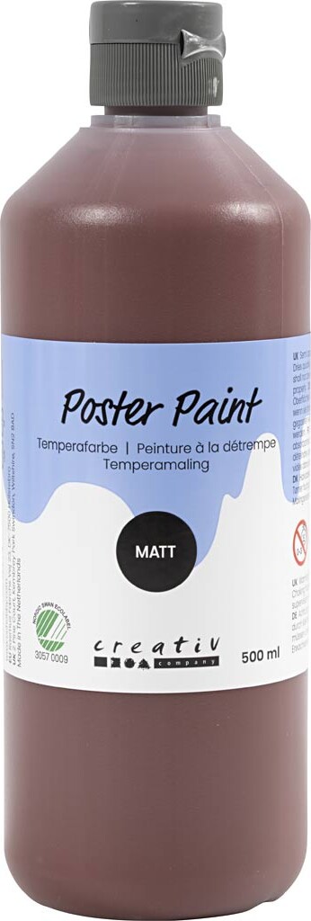 Temperamaling - Mat - Halvdækkende - Brun - 500 Ml
