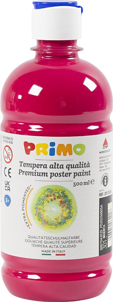 Temperamaling Mat - Primær Rød - 500 Ml