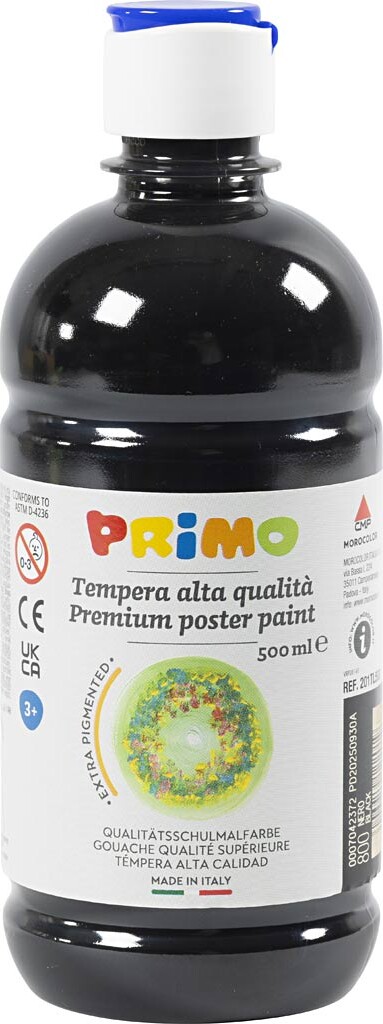 Temperamaling Mat - Sort - 500 Ml