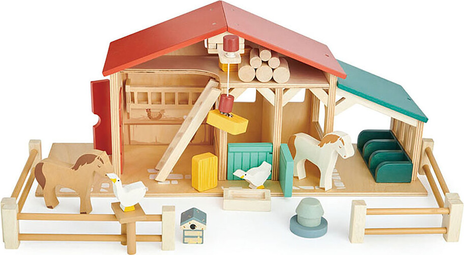 Tender Leaf Trælegetøj - Hestestald Til Dukkehus - Stor