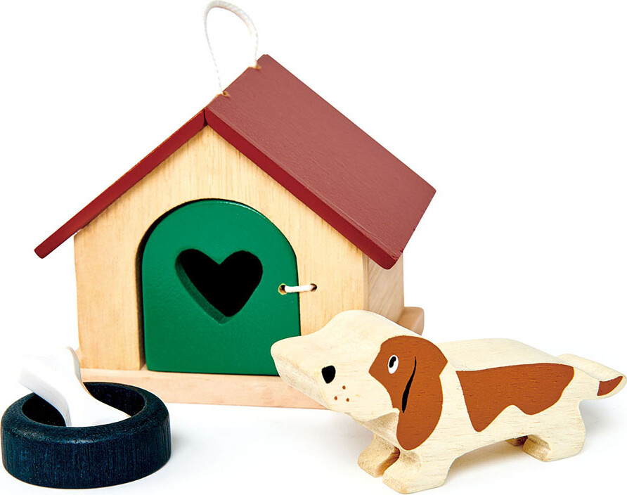 Tender Leaf Trælegetøj - Kæledyrssæt - Dukkehus - Hund