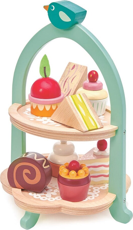 Tender Leaf - Snackopsats Med Legemad I Træ - Birdie