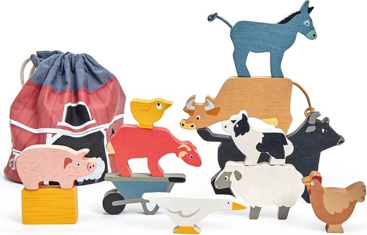 Tender Leaf Trælegetøj - Stabledyr - 13 Dele - Gården