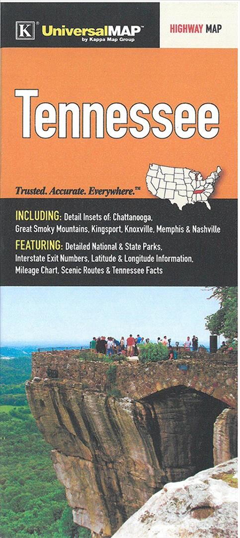 Tennessee Highway Map - Kappamap - English Book