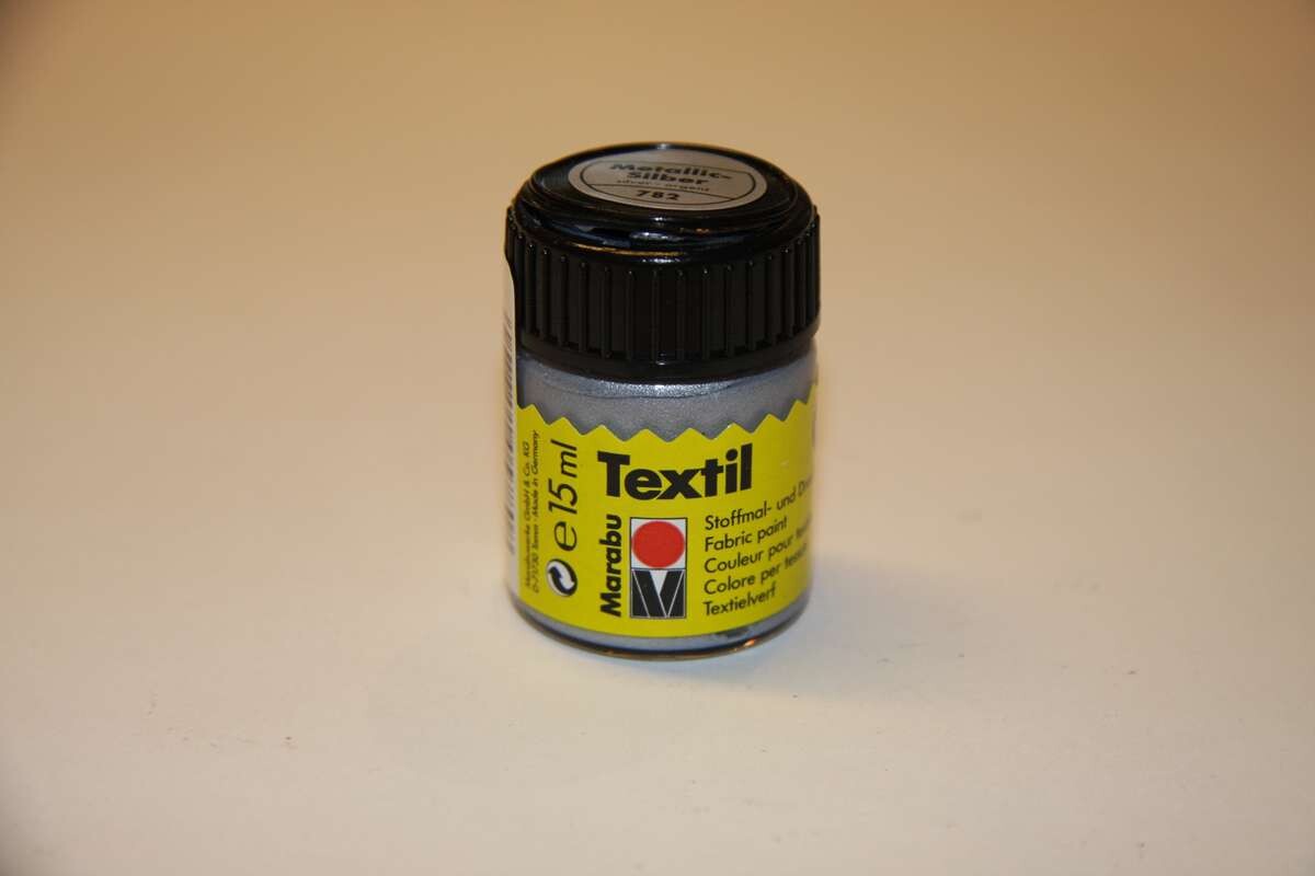 Tekstil Maling - Metallisk Sølv - Textil - 15 Ml - Marabu