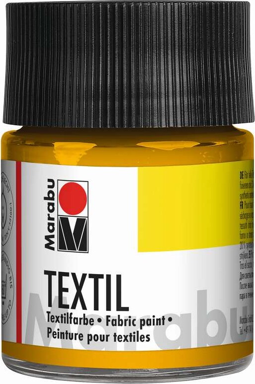 Tekstil Maling - Mellem Gul - Textil - 50 Ml - Marabu