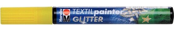 Marabu - Textil Painter Glitter - Gul - Tekstiltusch