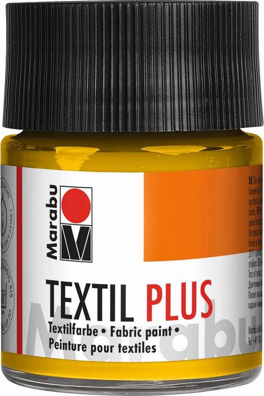 Marabu - Textil Plus - Medium Gul - 50 Ml - Tekstilmaling