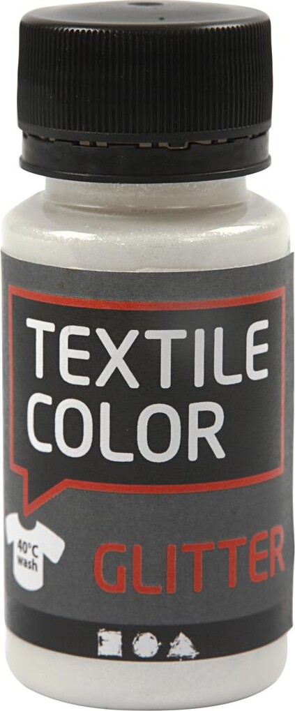 Tekstilmaling - Textile Color Glitter - Transparent 50 Ml