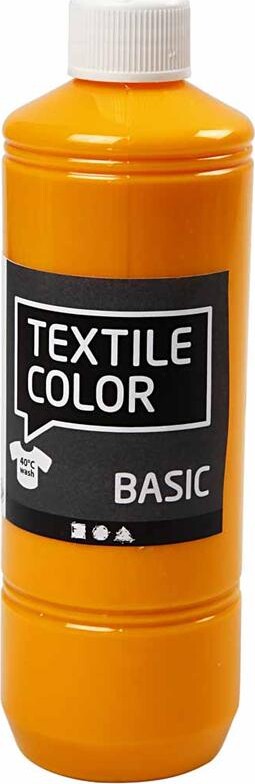 Tekstilmaling - Textile Color Basic - Gul 500 Ml
