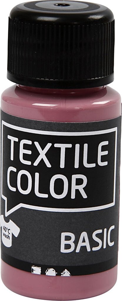 Tekstilmaling - Textile Color Basic - Mørk Rosa 50 Ml