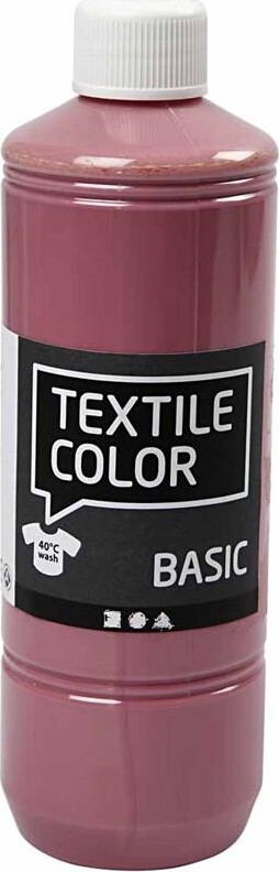 Tekstilmaling - Textile Color Basic - Mørk Rosa 500 Ml
