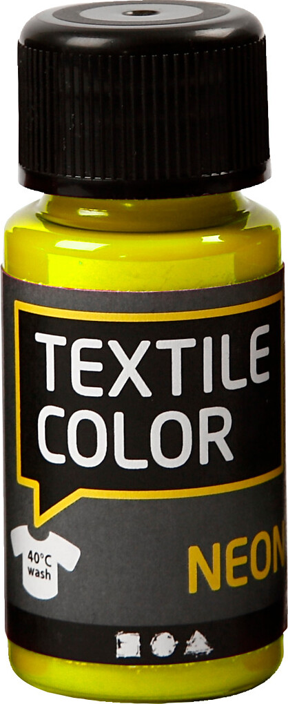 Tekstilmaling - Textile Color Neon - Neon Gul 50 Ml