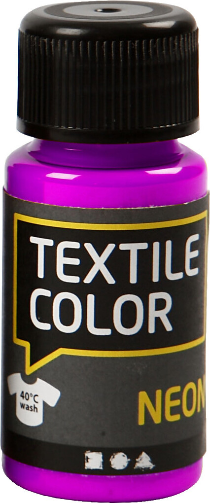 Tekstilmaling - Textile Color Neon - Neon Lilla 50 Ml