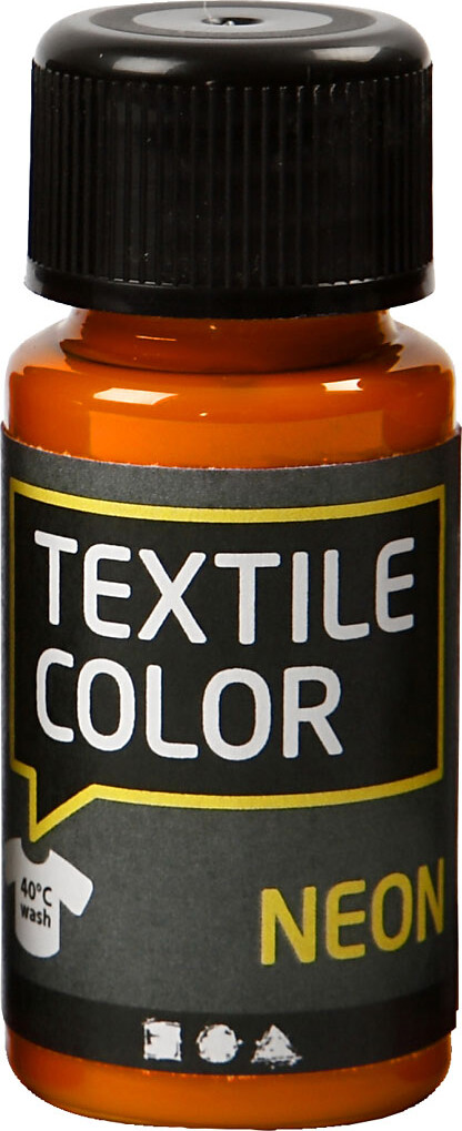 Tekstilmaling - Textile Color Neon - Neon Orange 50 Ml