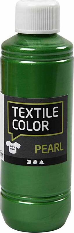 Tekstilmaling - Textile Color Pearl - Perlemor - Brilliantgrøn 250 Ml