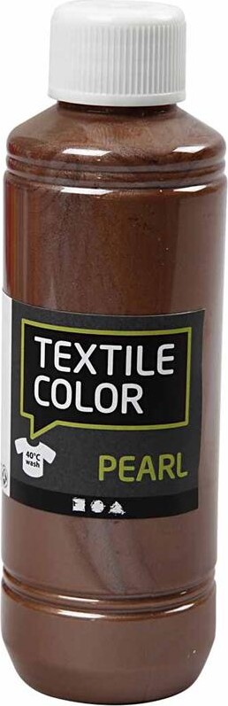 Tekstilmaling - Textile Color Pearl - Perlemor - Brun 250 Ml